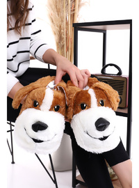 Köpekli Kışlık Panduf 100gr Taba