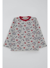 Bebek Pijama Takımı Kraliçe Desenli 250gr Açık Gri