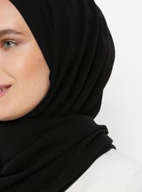 Boneli Şifon Şal Siyah