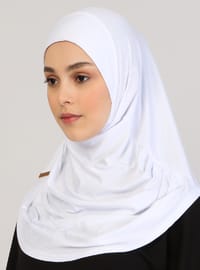 Düz Anında Hazır Türban Beyaz