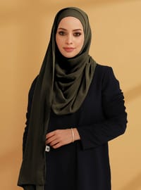 İç Boneli Şifon Hazır Türban - Haki