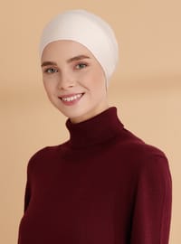 Düz Geçme Bone - Açık Bej