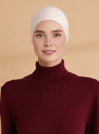Düz Geçme Bone - Açık Bej