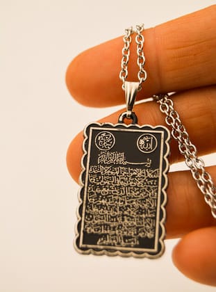 Ayetel Kürsi Kolye - Gümüş Rengi - Artbutika