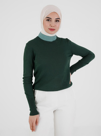 Pamuk Kumaşlı Yaka Çağla Tavin