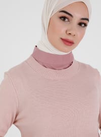 Pamuk Kumaşlı Yaka Gül Kurusu Tavin