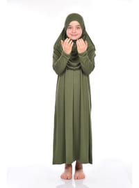 Çocuk Namaz Elbisesi 8-12 Yaş Haki