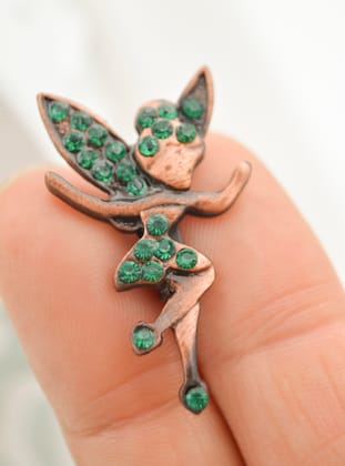 Tinker Bell Broş - Yeşil - Artbutika