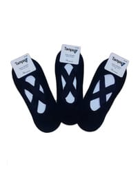 Pilates Çorap Kaydırmaz Spor 3'lü Paket Siyah