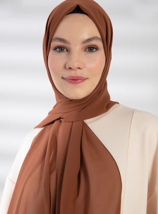 Şifon Şal - Fındık - Pure Scarfs