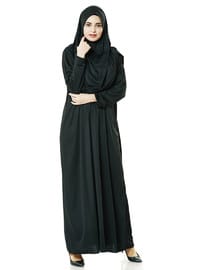 Pratik Namaz Elbisesi Çantalı - Siyah