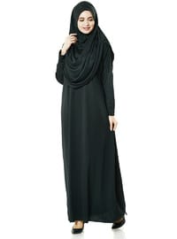 Pratik Namaz Elbisesi Çantalı - Siyah