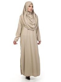 Tek Parça Namaz Elbisesi Vizon