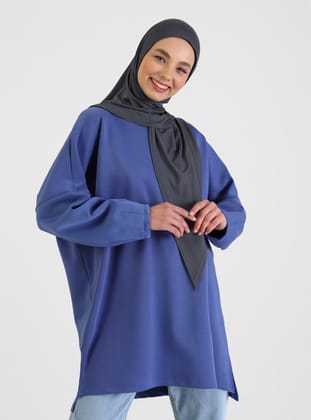 Viskon Jersey Hazır Türban- Koyu Gri - Tuva