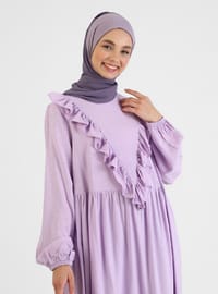 Krep Hazır Türban Lavanta