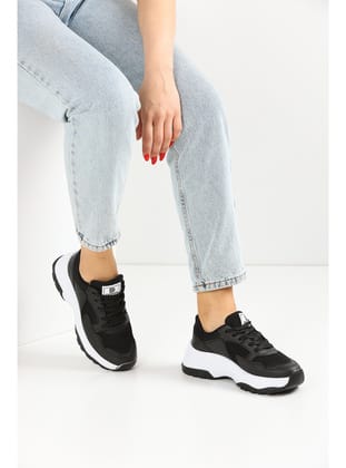 Siyah Beyaz Kadın Sneaker 0140