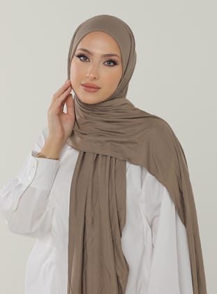 Luxury Penye Şal - Koyu Vizon - Beyzak Store