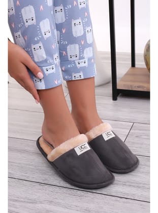 Ucc 050 Unisex Kışlık Ev İçi Terliği Kürklü Yünlü Kışlık Terlik