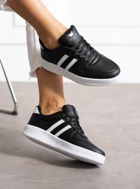 Unisex Spor Ayakkabı Siyah Beyaz
