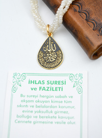 İhlas Suresi Kolye Altın Renk