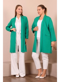 Blazer Ceket Büyük Beden Kadın Tesettür Giyim Blazer Ceket Yeşil