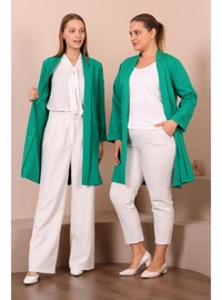 Blazer Ceket Büyük Beden Kadın Tesettür Giyim Blazer Ceket Yeşil