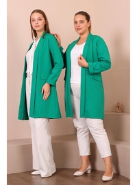 Blazer Ceket Büyük Beden Kadın Tesettür Giyim Blazer Ceket Yeşil