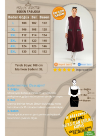 Kadın Deri Cepli Büyük Beden Uzun Yelek Mürdüm