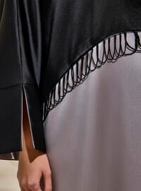 Siyah Vizon Abaya