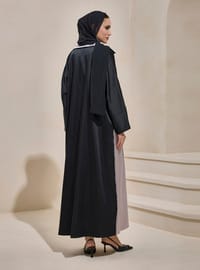 Siyah Vizon Abaya