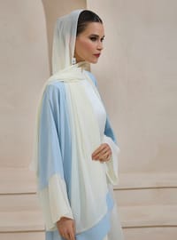 Sahra Abaya Takım Açık Mavi