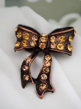 FİYONK BROŞ - Sarı - Artbutika