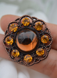 Mandala Broş - Sarı