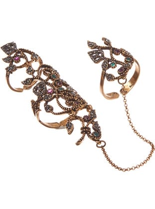 Ayarlanabilir Otantik Şahmaran Yüzük - Bronz - Stoneage