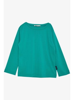 BREEZE GİRLS & BOYS Erkek Çocuk Uzun Kollu Tişört Basic 1-4 Yaş, Yeşil