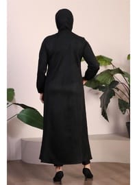 Büyük Beden Süet Uzun Pardesü Tam Boy Pardesu SİYAH