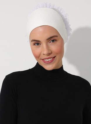Fırfırlı Stoperli Fit Bone - Krem - Tuva