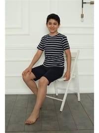 Erkek Çocuk Şortlu Pijama Takımı Lacivert