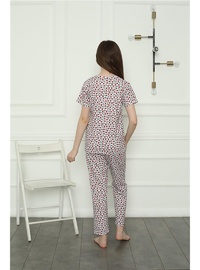 Kız Çocuk Pamuklu Pijama Takımı Beyaz