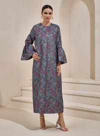 Brokar Maxi Elbise - Pembe
