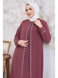 Lara Büyük Beden Abiye Gül Kurusu