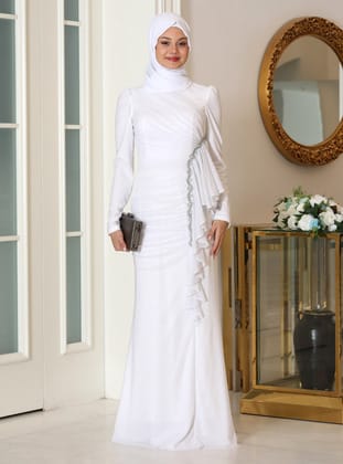 Zühre Abiye - Beyaz - Azra Design