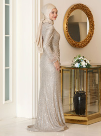 Gold Abiye Elbise