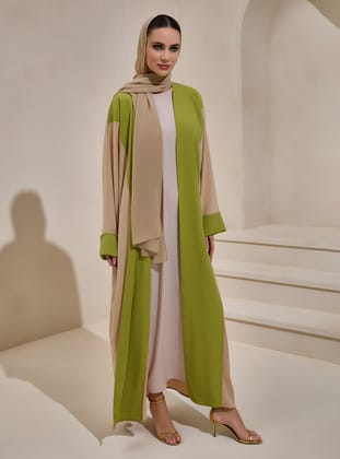 CASUAL ABAYA SET - Camel - Yeşil - AL SHEIKHA