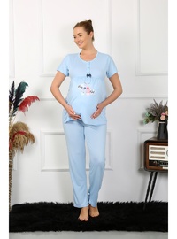 Hamile Pijama Takımı Mavi