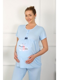 Hamile Pijama Takımı Mavi