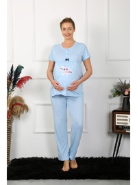 Hamile Pijama Takımı Mavi