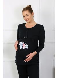 Hamile Pijama Takımı Siyah