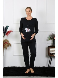 Hamile Pijama Takımı Siyah