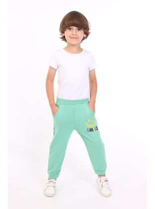 Toontoy Erkek Çocuk İki Yanı Cep Detaylı Nakışlı Eşofman Alt